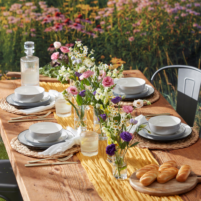 24 Seven Colors Pumice 12-Piece Dinnerware Set