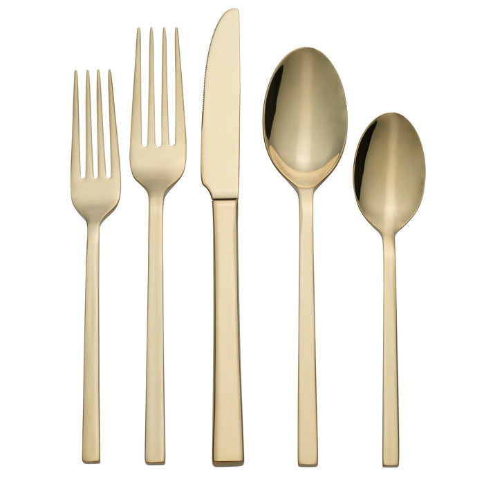 Allay Champagne 20-Piece Flatware Set