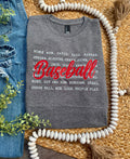 Baseball Word Collage Graphite Tee - Adult & Youth Sizes