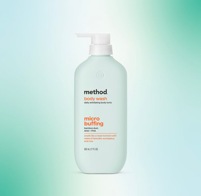 body wash tonic - micro buffing, bamboo dust, AHA + PHA, 17 fl oz