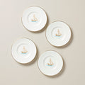 British Colonial Tradewinds Party Plates, Set of 4