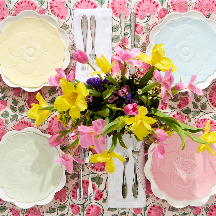 Butterfly Meadow Floral Pink Accent Plates, Set of 4
