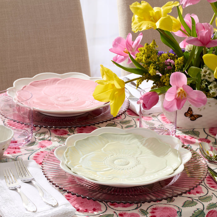 Butterfly Meadow Floral Pink Accent Plates, Set of 4