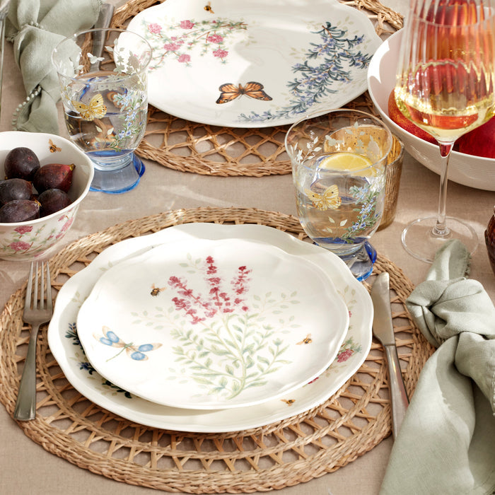 Butterfly Meadow Herbs Accent Plates, Set of 4