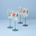 Butterfly Meadow Holiday Wine Glasses, Set of 4