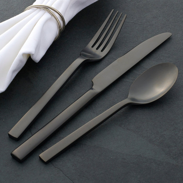 Chefs Table Midnight Matte 20-Piece Flatware Set