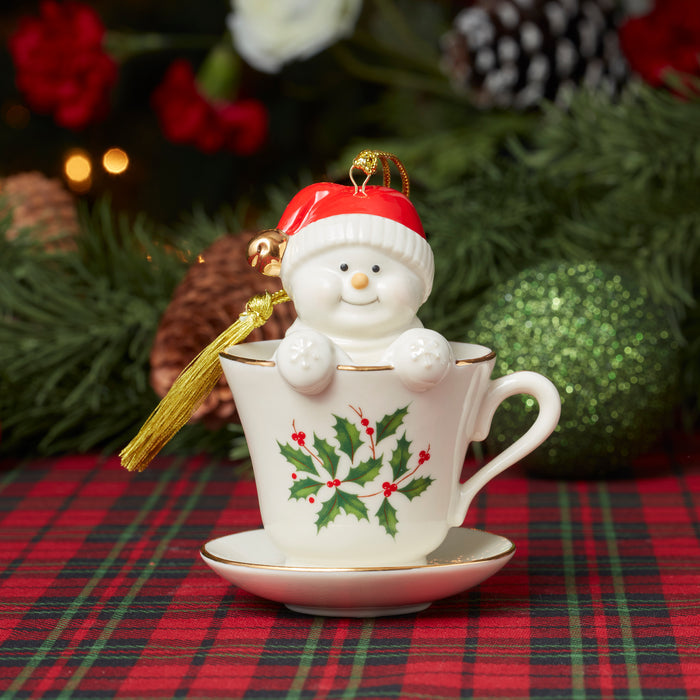 Coffee Tea & Me Snowman Ornament