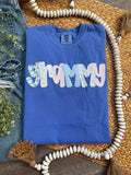Coquette Grammy Flo Blue Comfort Colors Tee