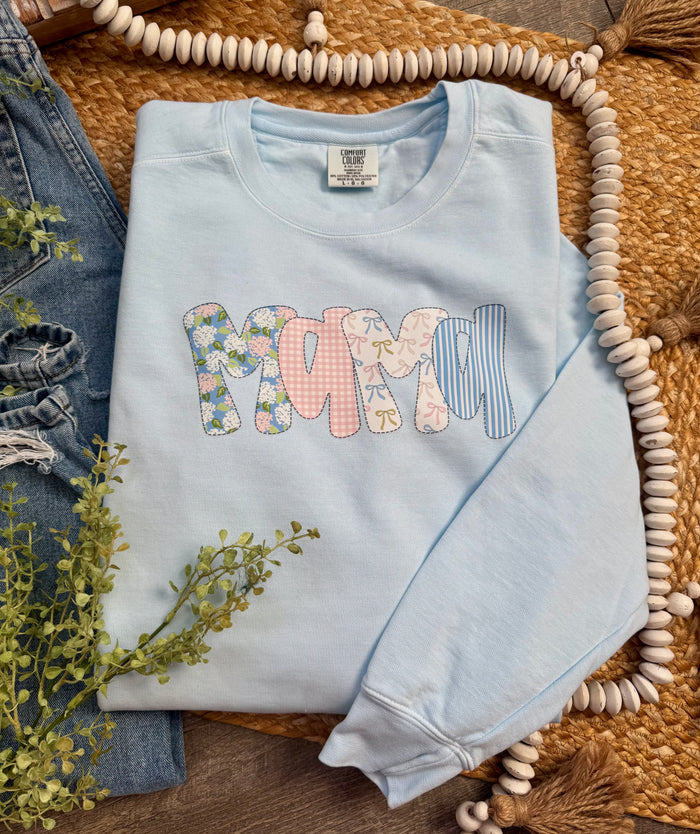 Coquette Mama Chambray Comfort Colors Crewneck