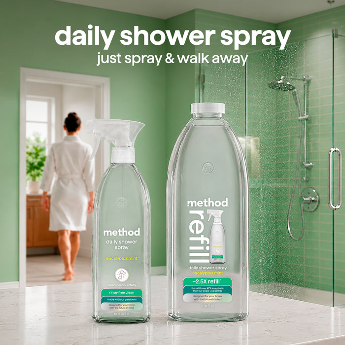 daily shower spray refill - eucalyptus mint, 68 fl oz