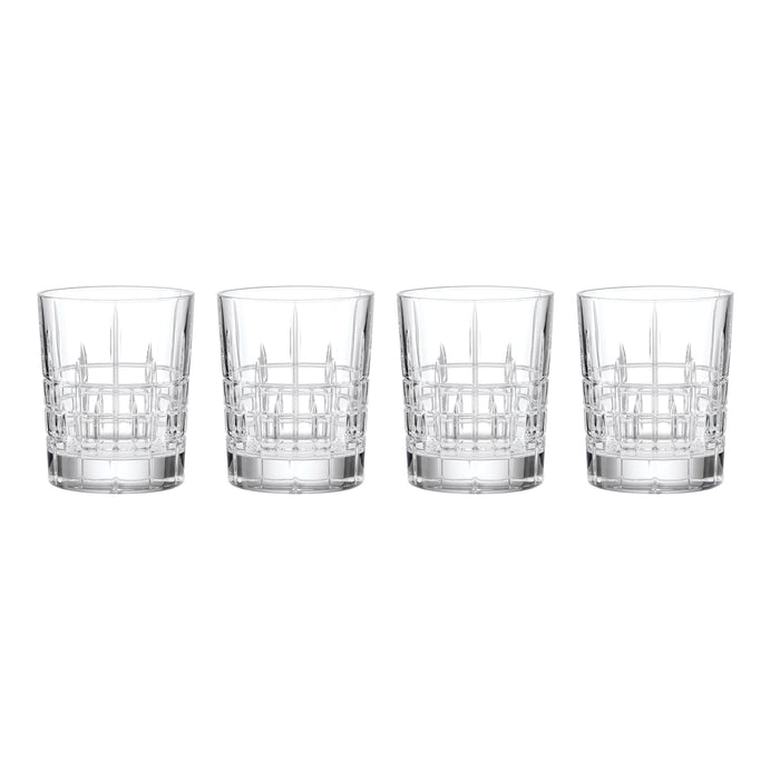 Deklan Crystal Double Old-Fashioned Glasses, Set of 4
