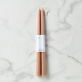 Dipped Greige 12" Taper Candle, Set of 2