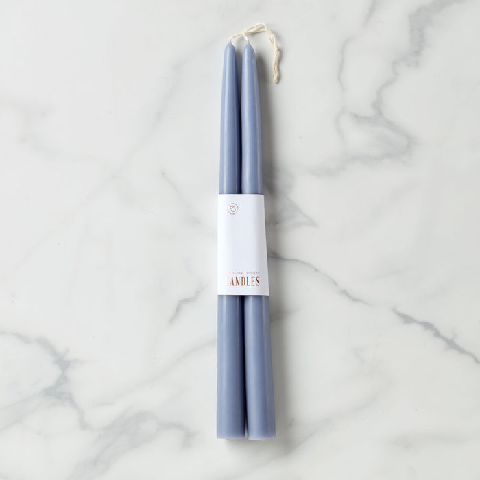 Dipped Heron 12" Taper Candle, Set of 2