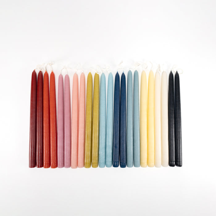 Dripless Vermillion 12" Taper Candles, Set of 2