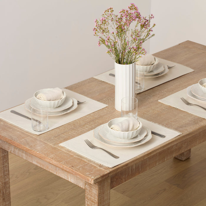 French Perle White 4-Piece Place Setting