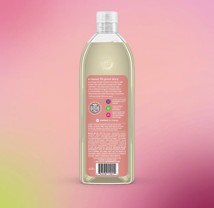 gel hand wash refill - vanilla + raspberry, 34 fl oz 1