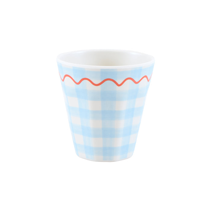 Gingham Reusable Cups, Set of 6