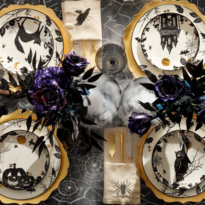 Haunted Halloween Dinner Plates, Set of 4