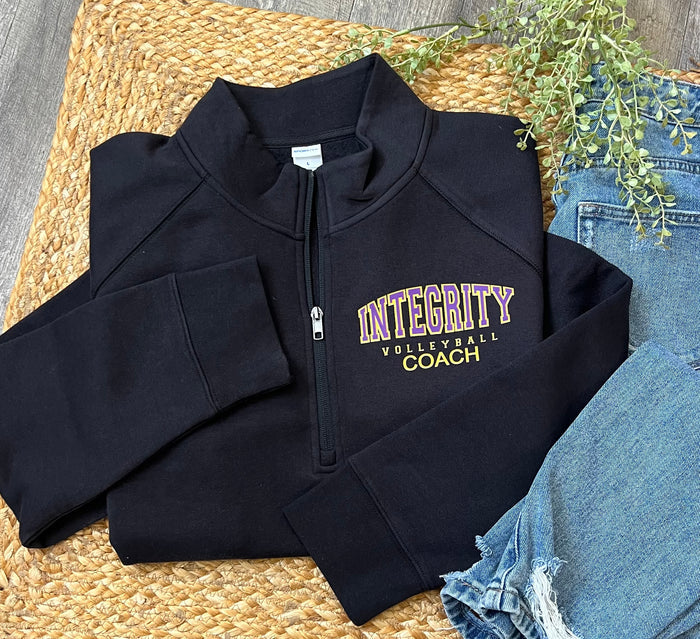 Integrity Volleyball Coach Black 1/4 Zip