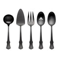 James Street Black Satin 5-Piece Hostess Set