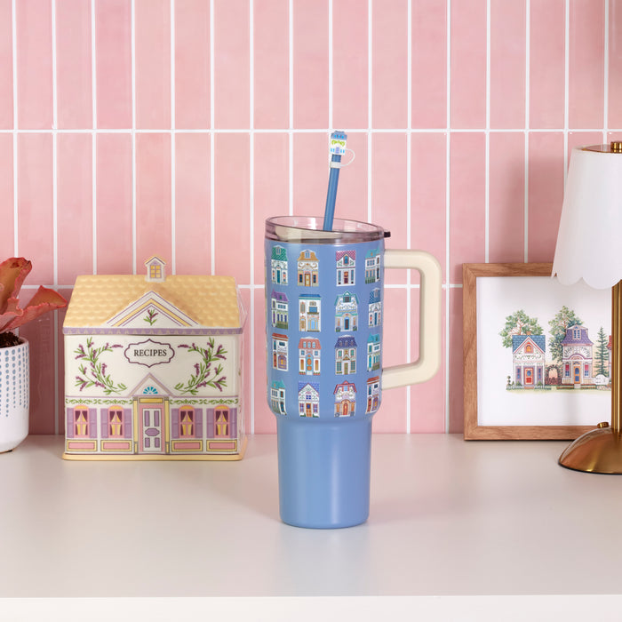 Lenox Spice Village House Caps & Straws, Set of 4