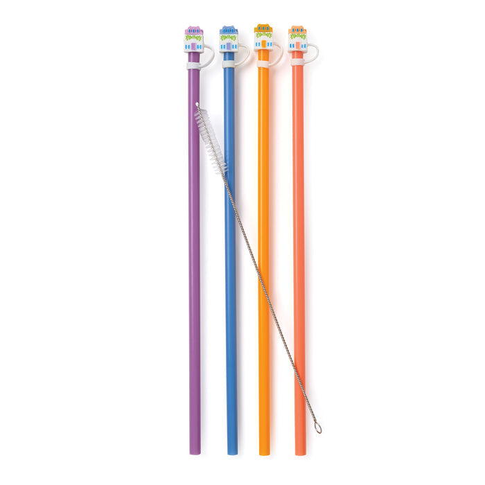 Lenox Spice Village House Caps & Straws, Set of 4