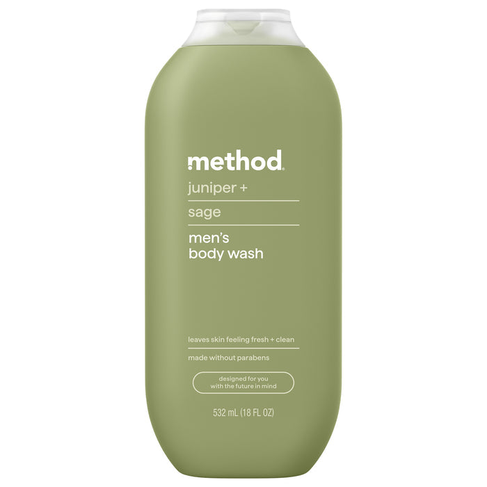 men's body wash - juniper + sage, 18 fl oz