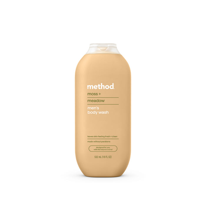 men's body wash - moss + meadow, 18 fl oz