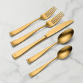 Moda Gold Satin 20-Piece Flatware Set