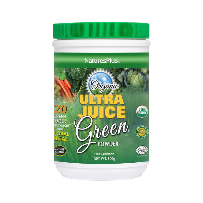 tub of Nature's Plus Organic Ultra Juice Green Powder