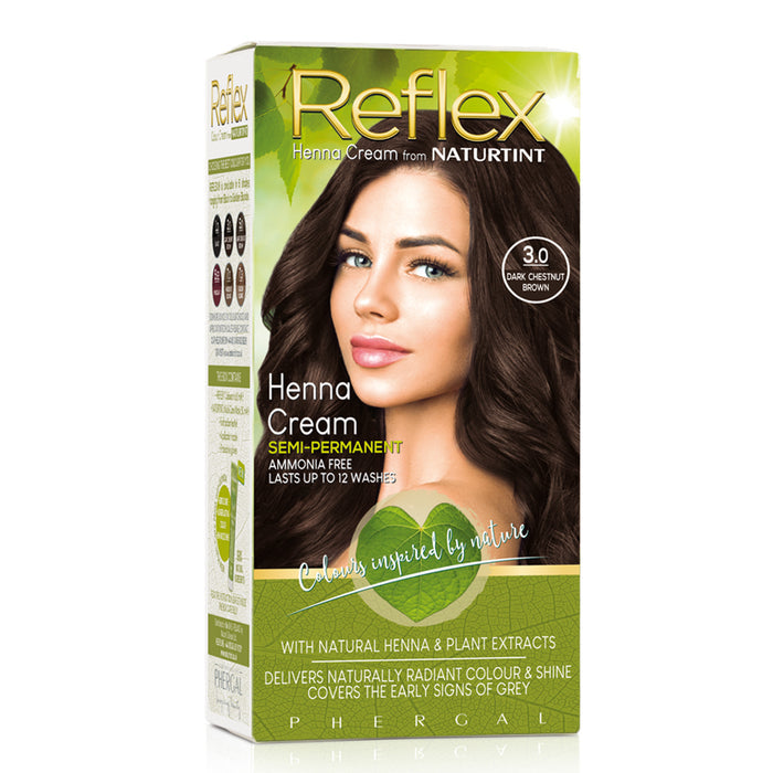 Naturtint Reflex Semi-Permanent Henna Cream - 3 Dark Brown Chestnut