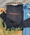 Orange Baseball Black Crewneck - Adult & Youth Sizes