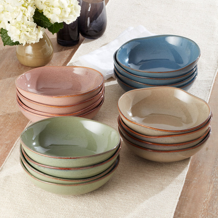 Organic Shades Slate Blue Pasta Bowls, Set of 4