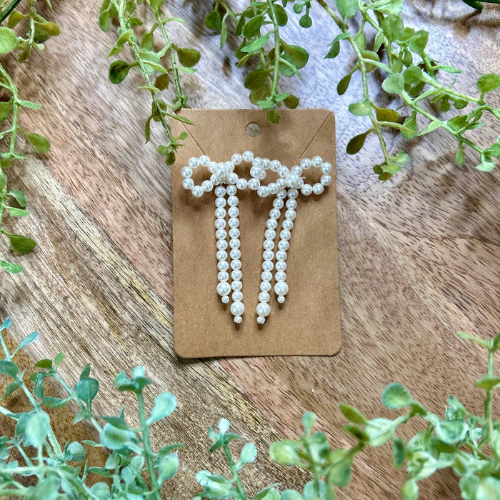 Pearl Bow Earrings