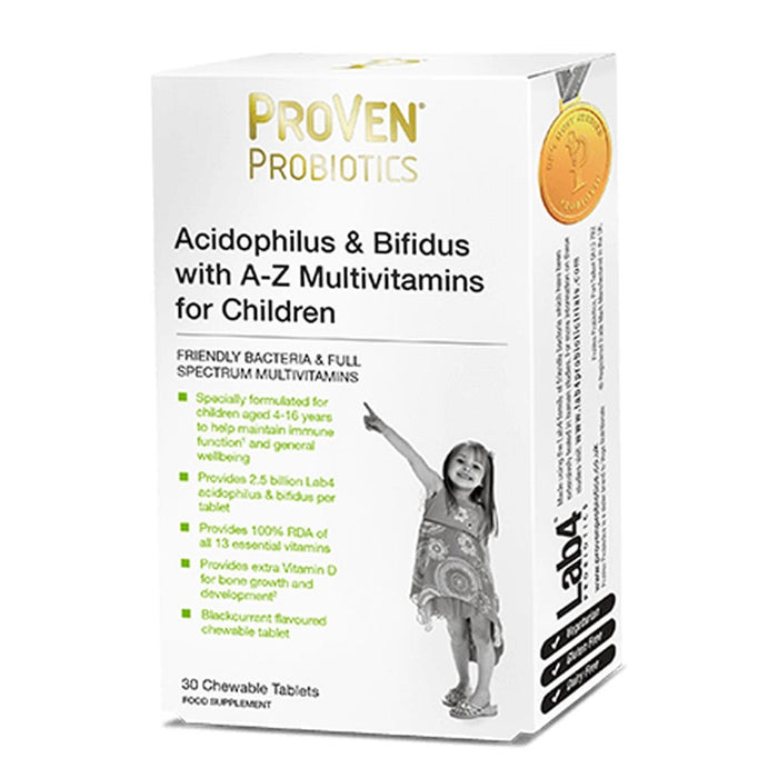 Proven Probiotics Acidophilus & Bifidus with A-Z Multivitamins for Children