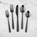 Quinn Black Sand Mirror 20-Piece Flatware Set