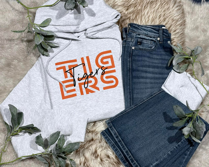 Retro Tigers Ash Hoodie - Adult & Youth Sizes