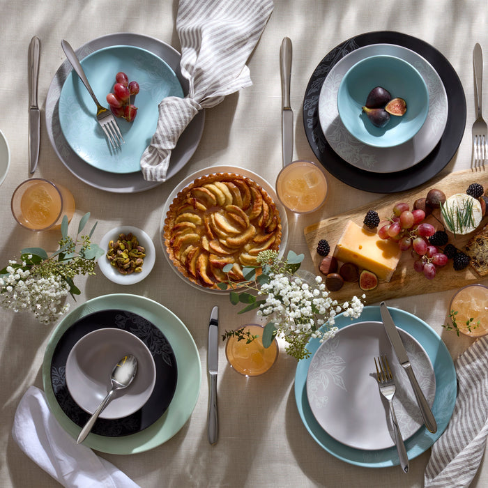 Roseto French Blue 12-Piece Dinnerware Set