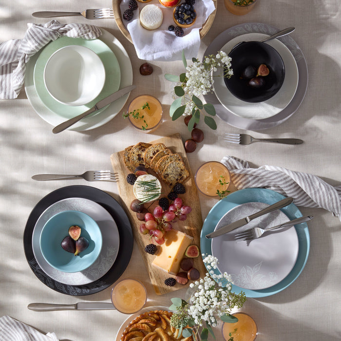 Roseto French Blue 12-Piece Dinnerware Set