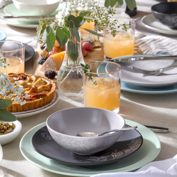 Roseto White 12-Piece Dinnerware Set