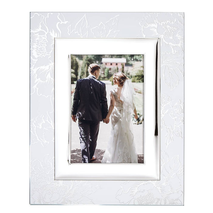 Silver Peony 5x7 Photo Frame