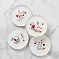 Snoopy Valentine's Day Accent Plates, Set of 4