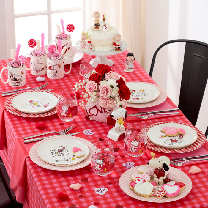 Snoopy Valentine's Day Accent Plates, Set of 4