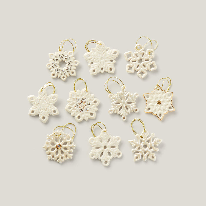 Snowflake 10-Piece Mini Ornament Set