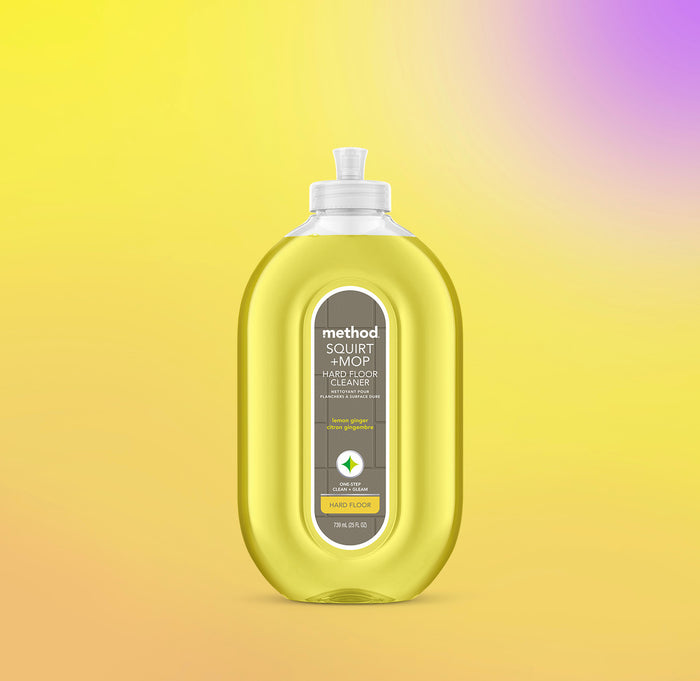 squirt + mop hard floor cleaner - lemon ginger, 25 fl oz