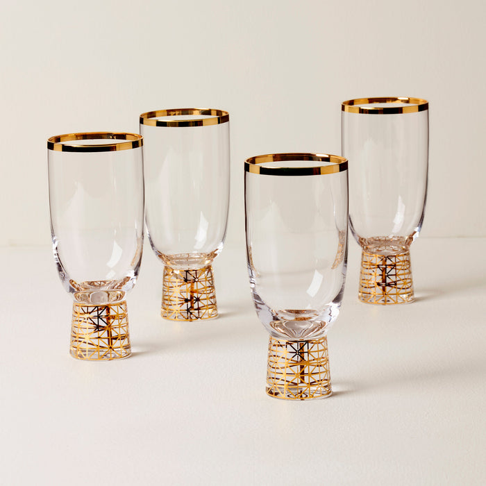 Tuscany Classics Gold Frost All-Purpose Glasses, Set Of 4