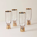 Tuscany Classics Gold Frost Flute Glasses, Set of 4