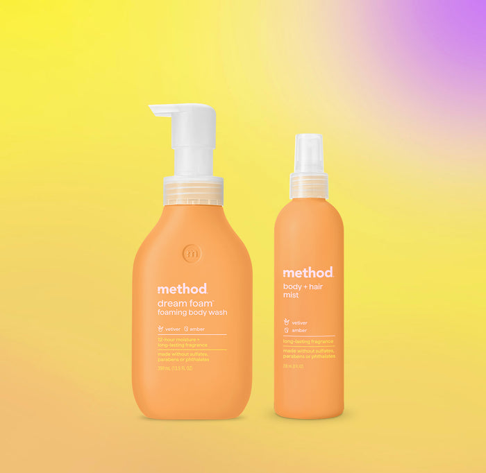 vetiver + amber body wash + mist duo