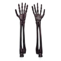 Vintro Halloween Skeleton Black Satin 2-Piece Salad Servers