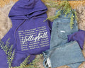 Volleyball Word Collage Heather Purple Hoodie